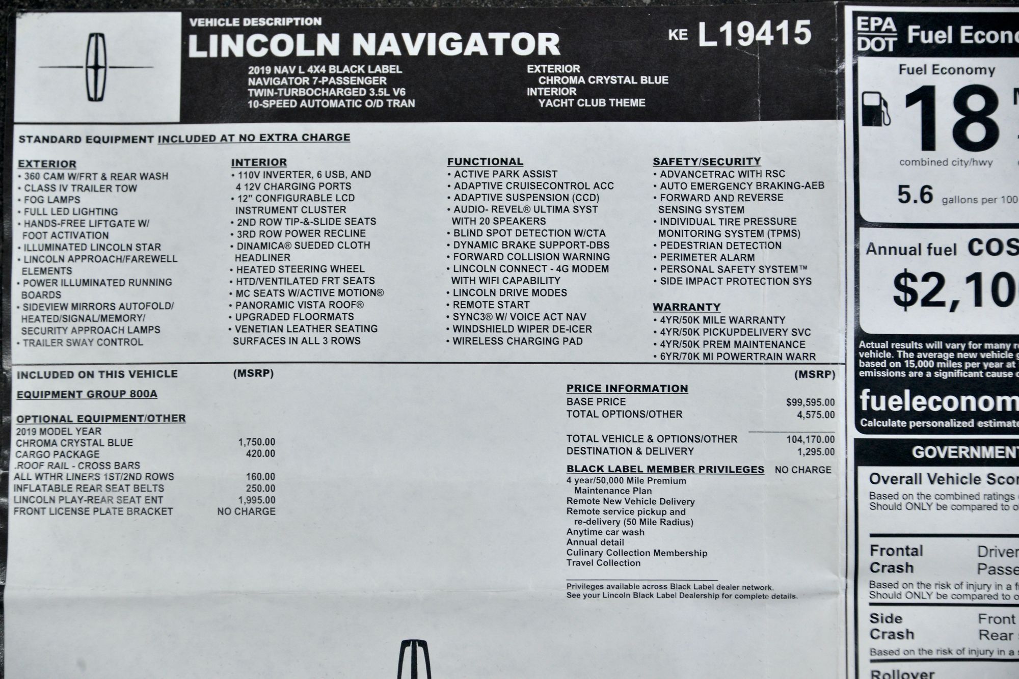 2019 Lincoln Navigator